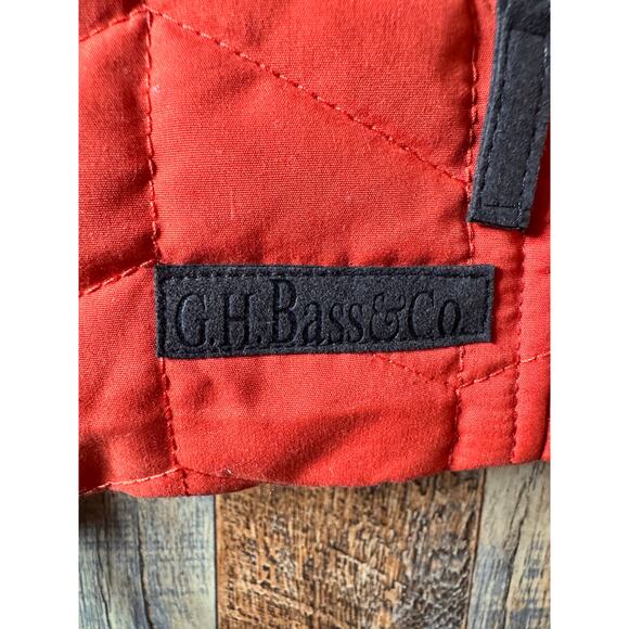 G.H. Bass & Co. Quilted Vest Red Size L Lightweight Zip Front Puffer Jacket - Picture 2 of 7